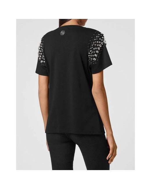 Philipp Plein T-Shirt Ronde Hals Iconic in het Black