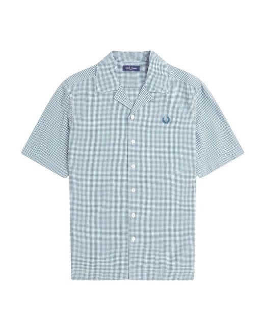 Short Sleeve Shirts di Fred Perry in Blue da Uomo