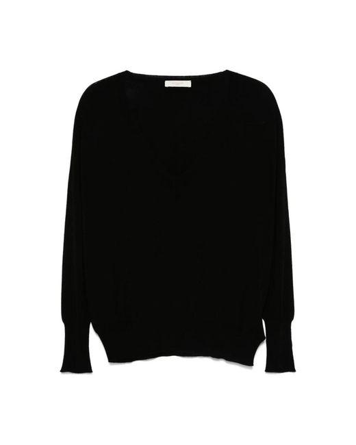 Zanone Black Round-Neck Knitwear