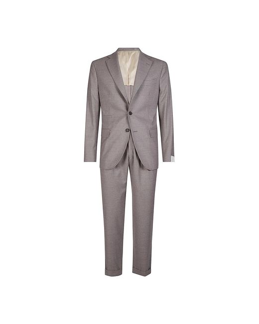 Eleventy Gray Single Breasted Suits for men