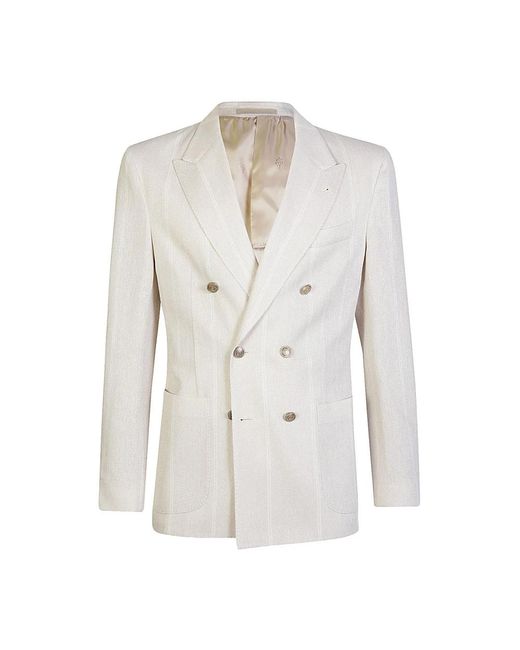 Eleventy White Blazers for men
