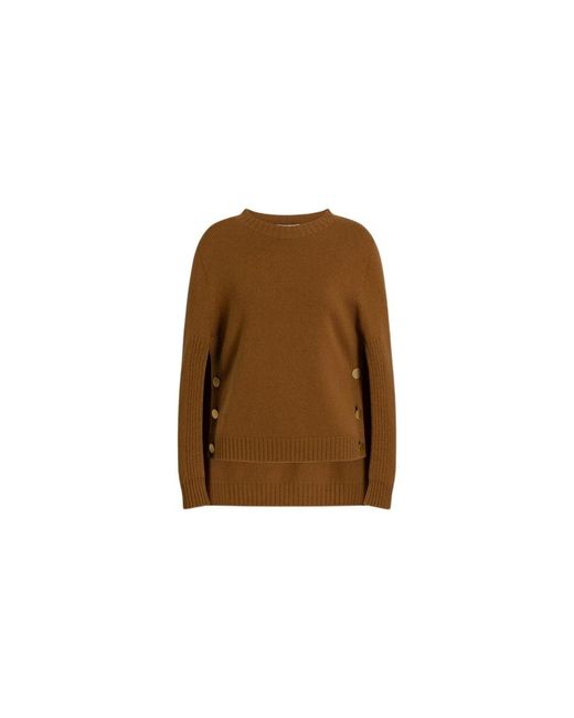 Alberta Ferretti Brown Round-Neck Knitwear