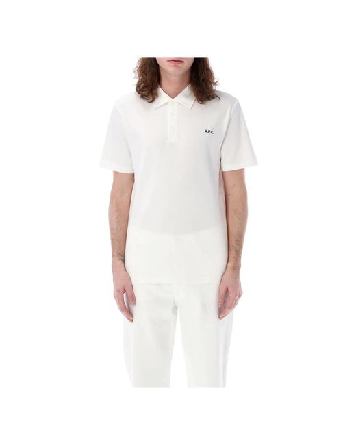A.P.C. White Polo Shirts for men