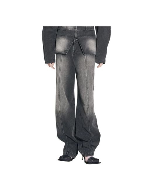 FIDAN NOVRUZOVA Gray Wide Jeans