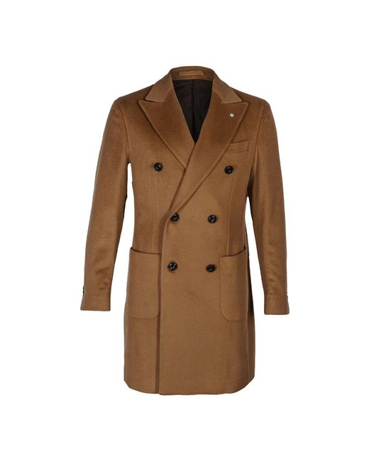 L.b.m. 1911 Brown Double-Breasted Coats for men