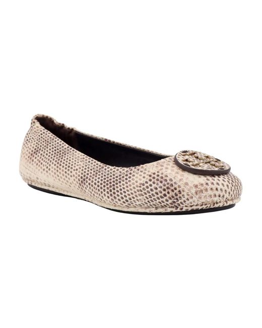 Tory Burch Natural Ballerinas