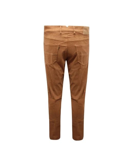 BERWICK 1707 Brown Chinos for men