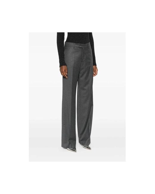 BERWICK  1707 Gray Straight Trousers