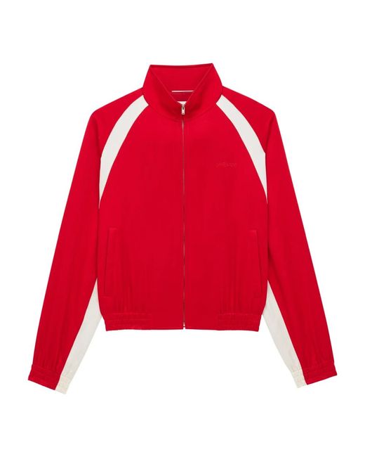 Saint Laurent Jassen ,Rood ,Rode Jas Met Ritssluiting Aan De Voorkant in het Red voor heren