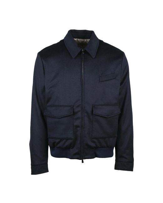 Luigi Borrelli Napoli Aviator Jacket in het Blue voor heren
