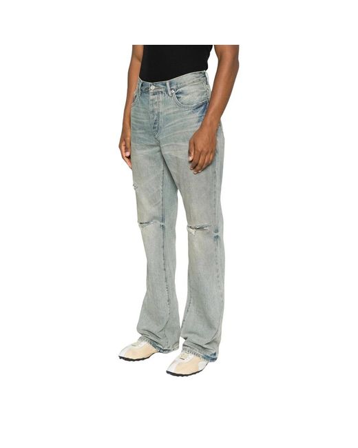 Purple Brand Blue Flared Jeans for men