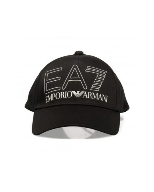 EA7 Black Caps for men