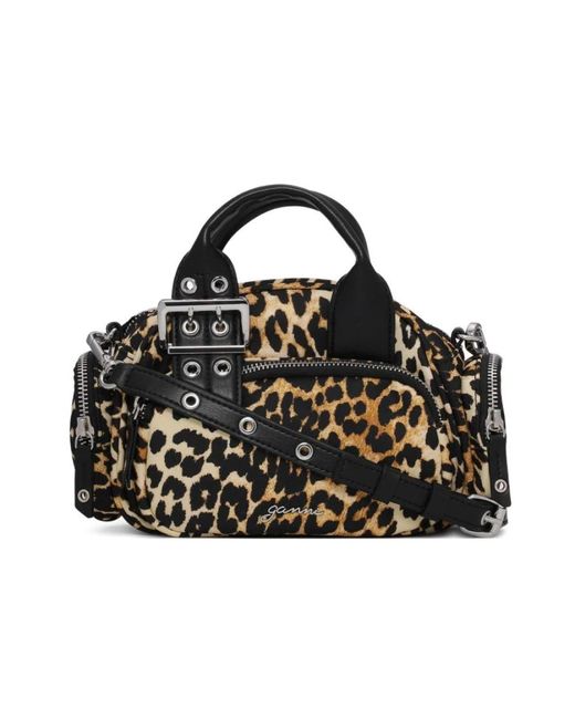 Handbags Ganni de color Black