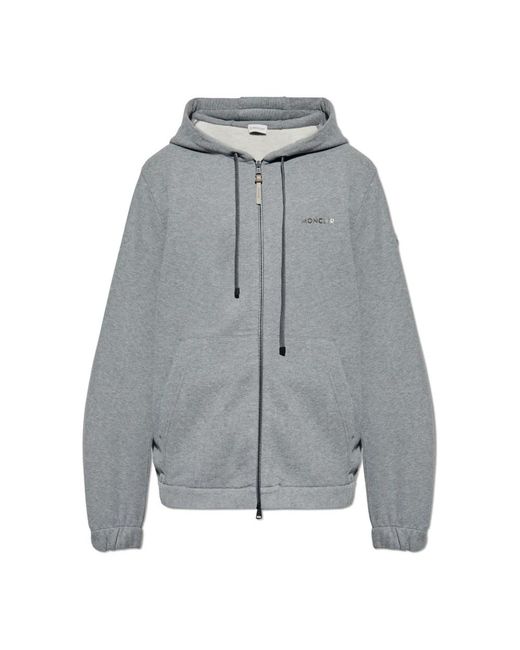 Moncler Hoodies & Sweatvesten ,Grijs ,Katoen Hooded Sweatshirt in het Gray voor heren