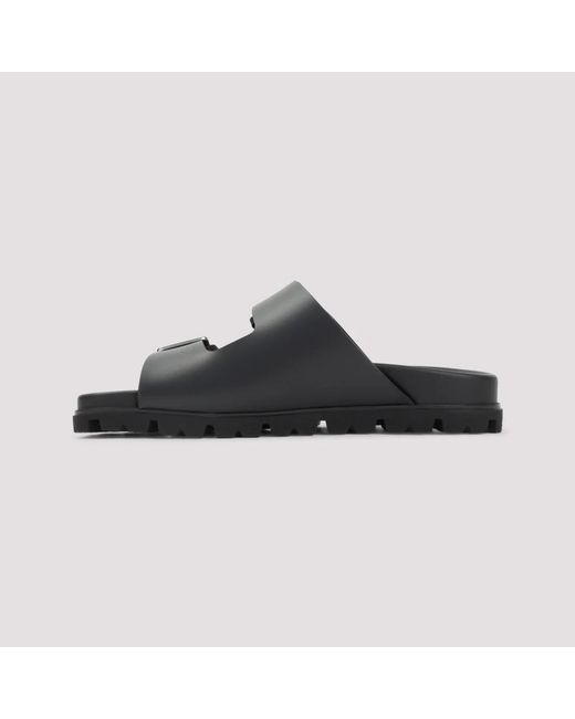 Prada Black Sliders