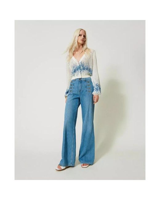 Twin Set Blue Flared Jeans