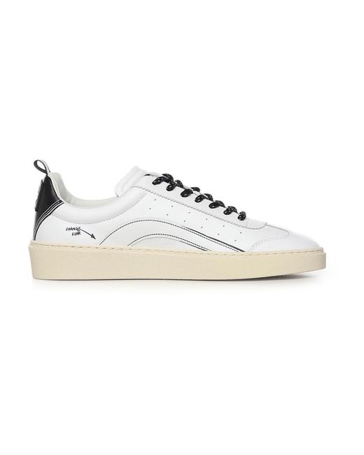 DSquared² Schoenen ,Wit ,Leer Sneakers in het White voor heren