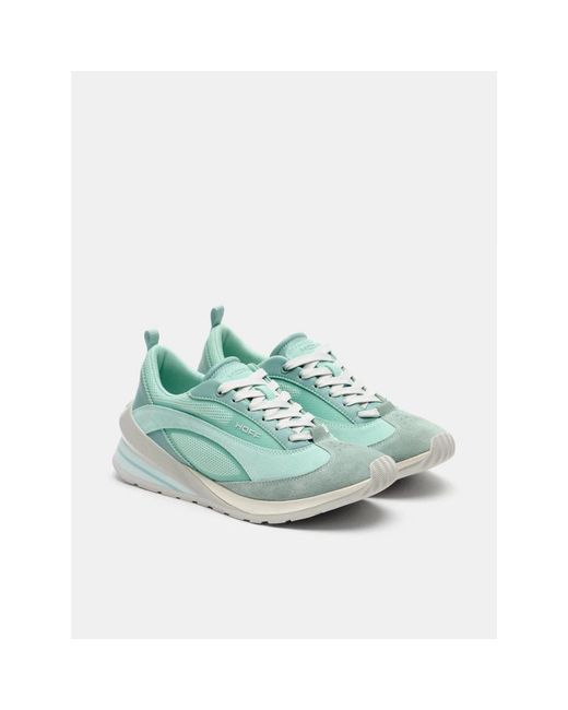 HOFF Schoenen ,Blauw ,Suède Sneakers in het Green