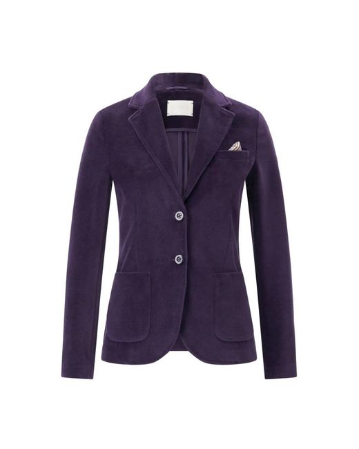 Circolo 1901 Jassen ,Paars ,Leer Velvet Blazer in het Blue