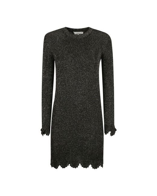 Chloé Black Schwarze Elegante Kleider