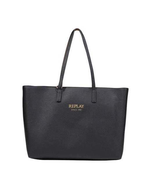 Replay Black Shopping Bags