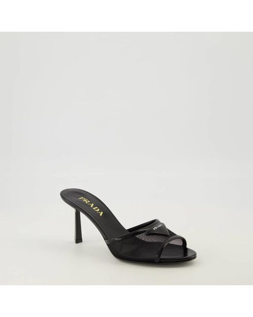Prada Schoenen ,Zwart ,High Heel Sandalen in het Black