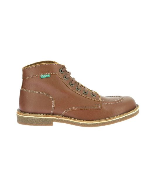 Kickers Bequeme leder schnürstiefel in Brown für Herren