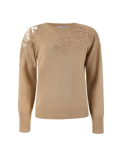 Round-Neck Knitwear D.exterior de color Brown
