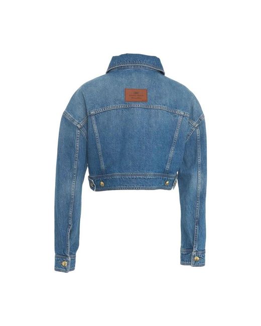 Denim Jackets Elisabetta Franchi de color Blue