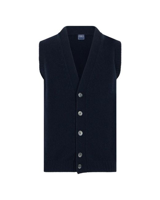 Fedeli Mouweloze Vest in het Blue voor heren