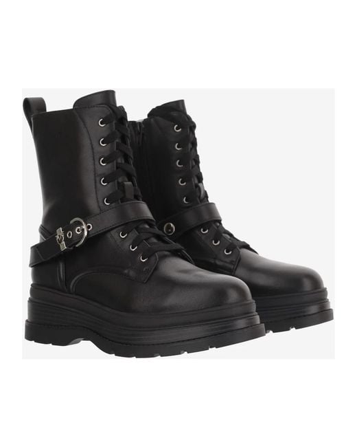 Pinko Black Lace-Up Boots