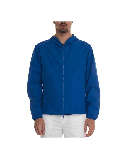Save The Duck Jassen ,Blauw ,Polyester Zayn Winddichte Jas Met Capuchon in het Blue voor heren