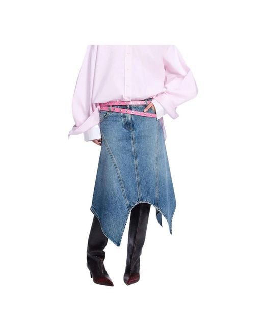 The Attico Blue Denim Skirts