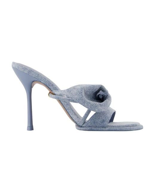 Cult Gaia Blue Heeled Mules