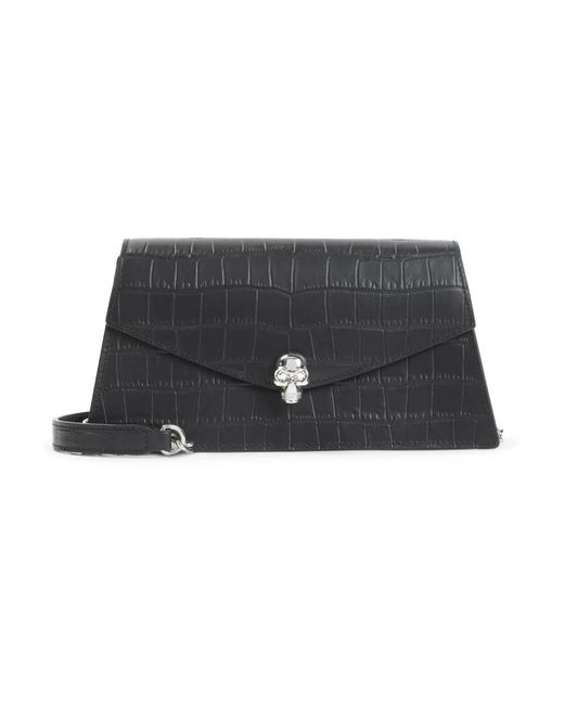McQueen Black Cross Body Bags