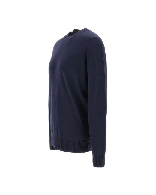 FILIPPO DE LAURENTIIS Blue Round-Neck Knitwear for men
