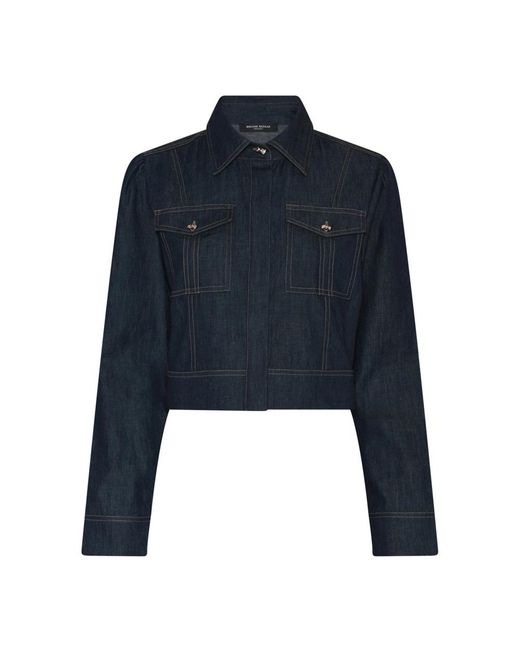 Bruuns Bazaar Jassen ,Blauw ,Denim Denim Jassen in het Blue