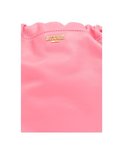 Moschino Pink Lederne schultertasche