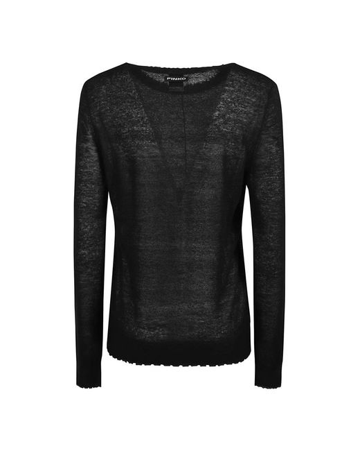 Pinko Black Round-Neck Knitwear