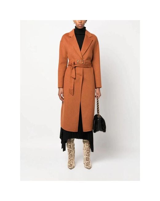 Twinset Coats > Belted Coats in het Brown