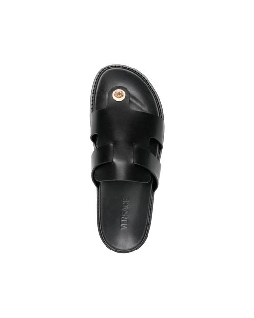 Versace Black Sliders for men