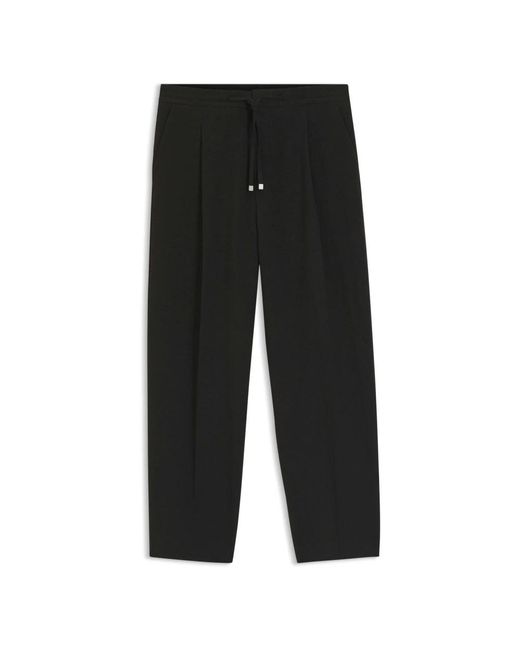 HUGO Black Straight Trousers for men