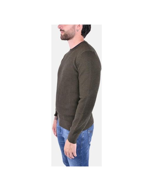 Kangra Gray Round-Neck Knitwear for men