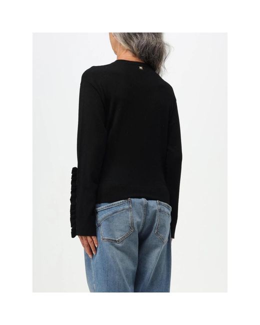 Pinko Black Round-Neck Knitwear