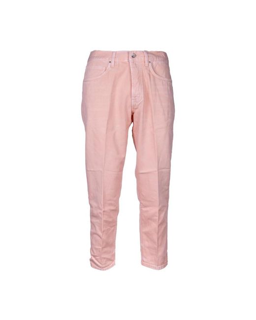 Jeans carrot fit uomo. vita bassa. made in italy di Don The Fuller in Pink da Uomo