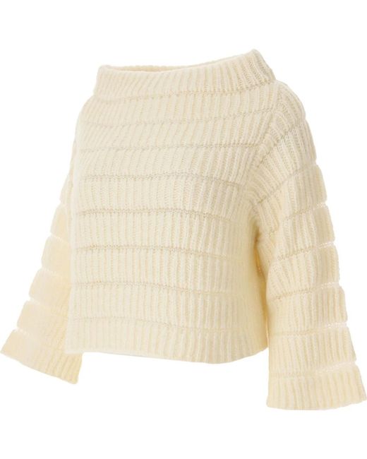 Liviana Conti Natural Round-Neck Knitwear