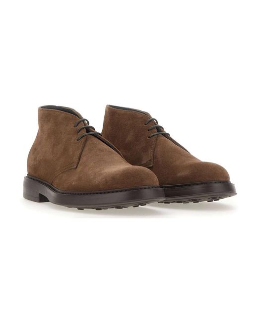 Doucal's Brown Lace-Up Boots for men