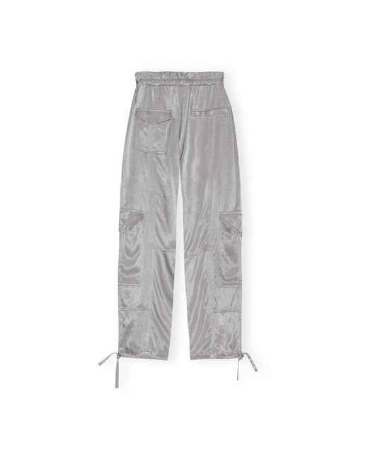 Ganni Gray Tapered Trousers