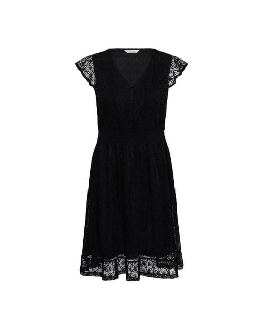Cream Midi Jurken in het Black