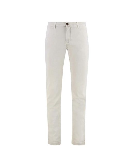 Moorer Chino Hose Mit Hinteren Leistentaschen in Gray für Herren
